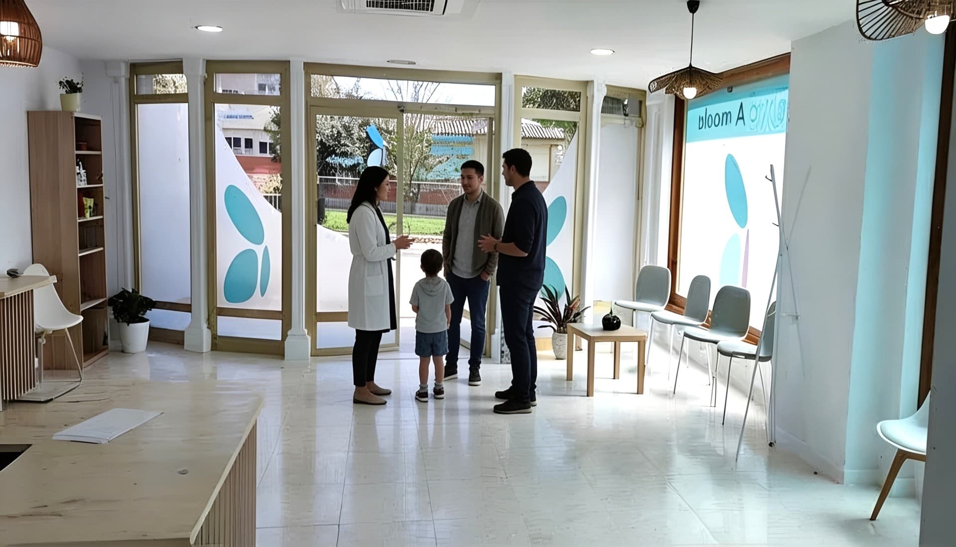 Psicóloga resolviendo dudas de un paciente en Ponteareas